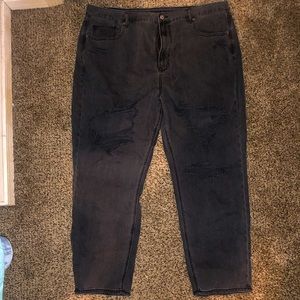 Size 22 American Eagle Ripped Black Mom Jeans